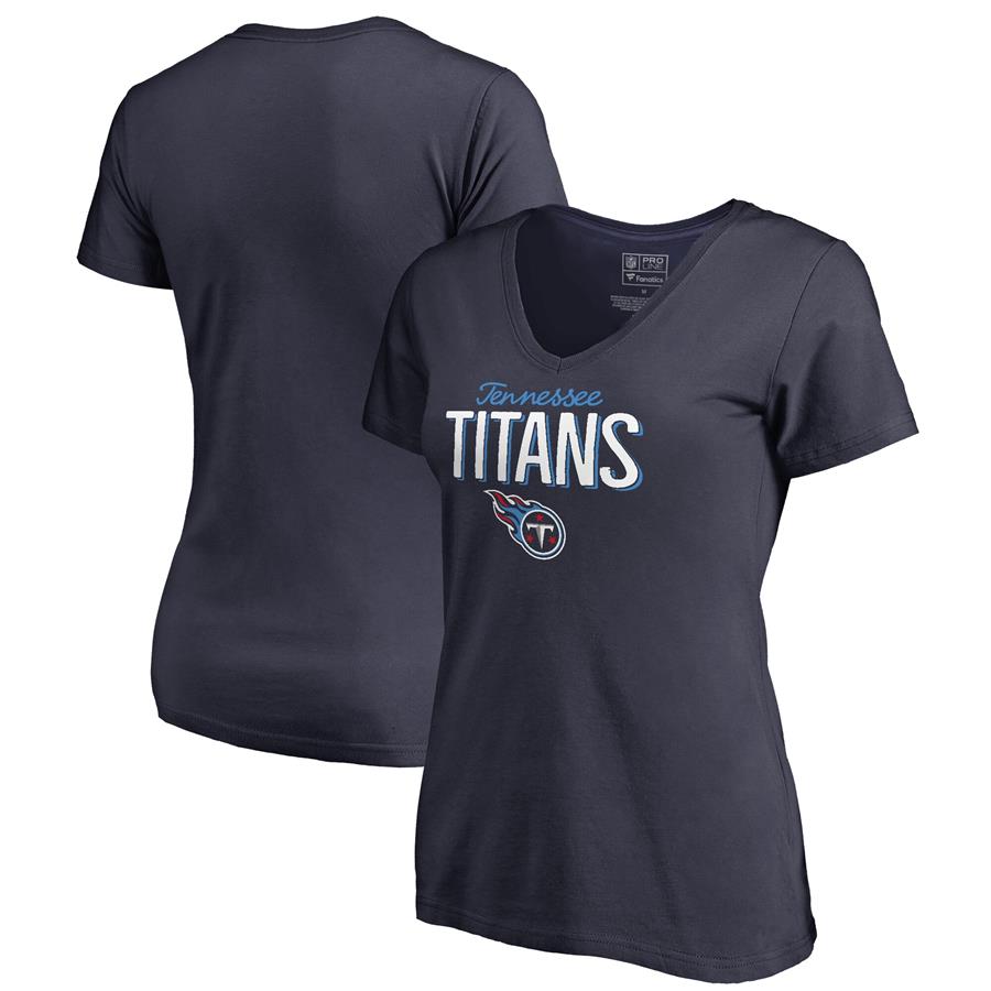 Tennessee Titans NFL Pro Line by Fanatics Branded Women's Nostalgia T-Shirt - Navy