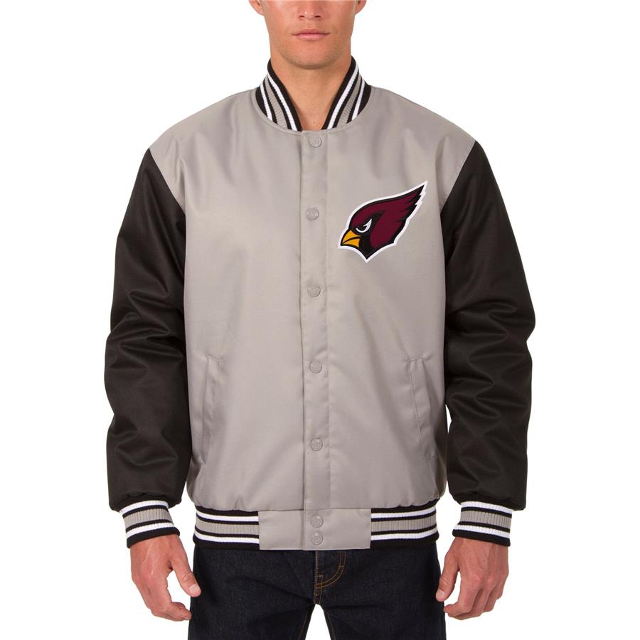 Arizona Cardinals JH Design Poly Twill Jacket - Gray