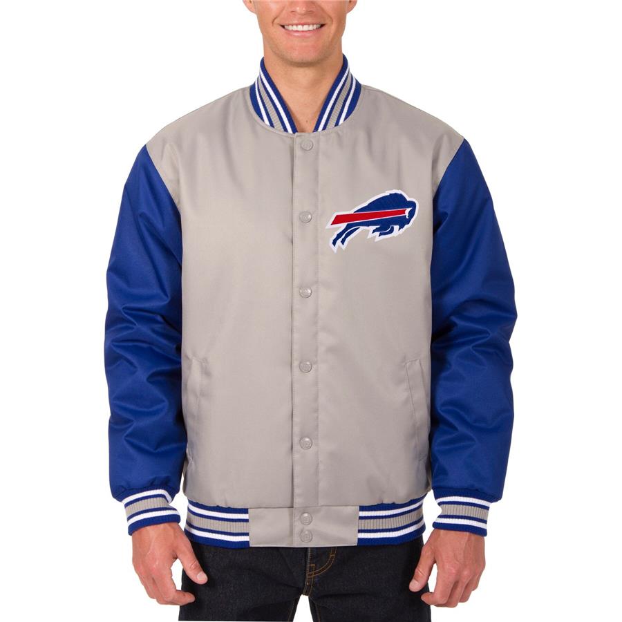Buffalo Bills JH Design Poly Twill Jacket - Gray