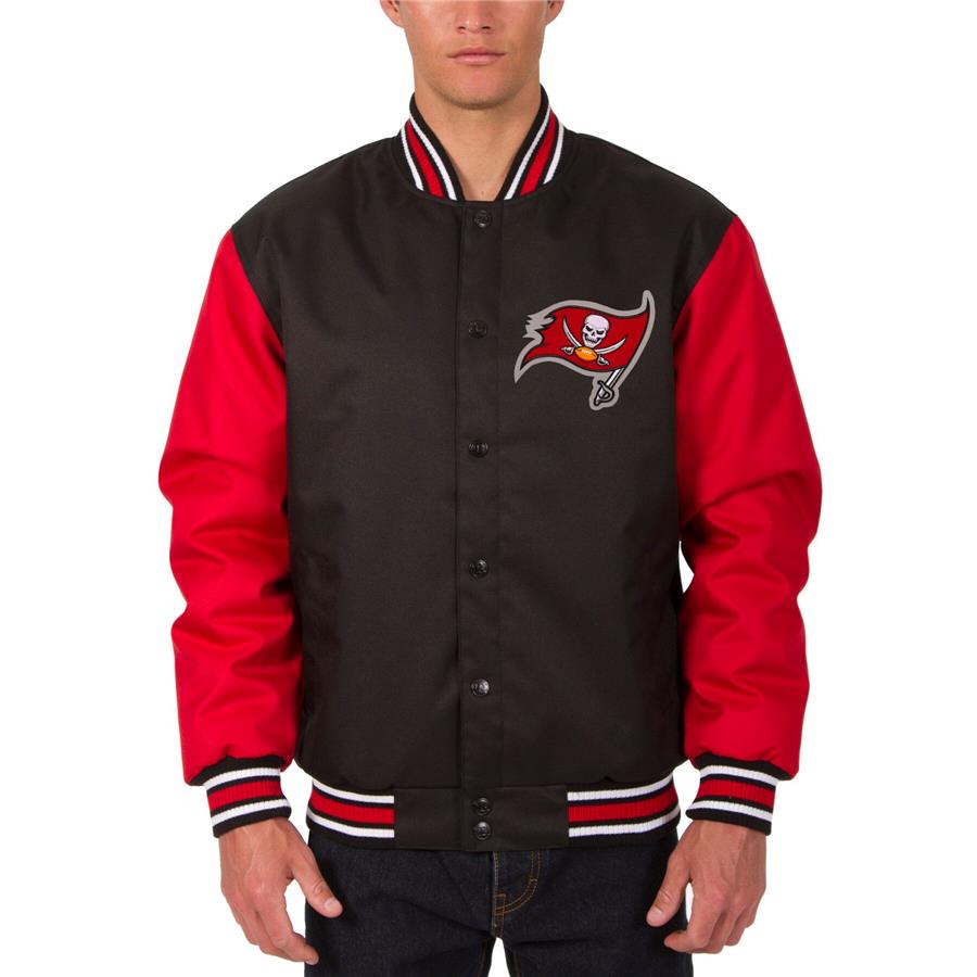 Tampa Bay Buccaneers JH Design Poly Twill Jacket - Black