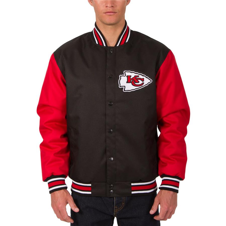 Kansas City Chiefs JH Design Poly Twill Jacket - Black