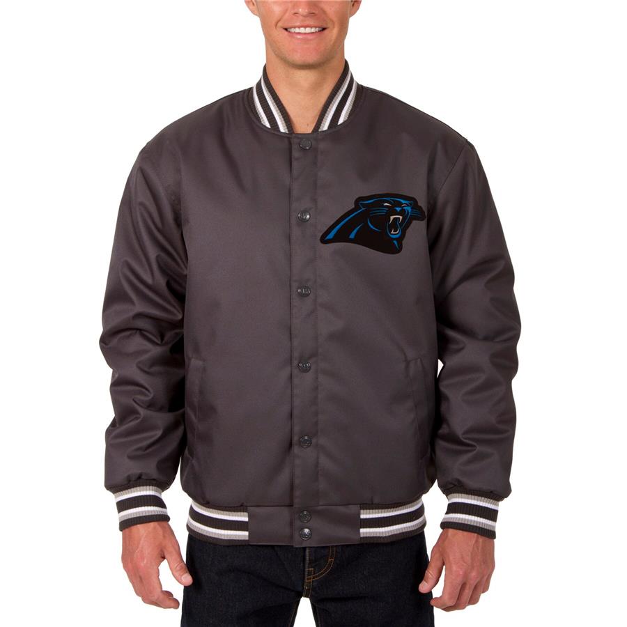 Carolina Panthers JH Design Poly Twill Jacket - Gray