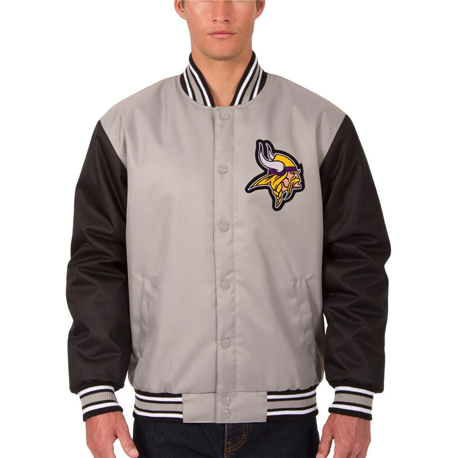 Minnesota Vikings JH Design Poly Twill Jacket - Gray