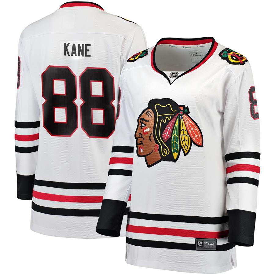 Patrick Kane Chicago Blackhawks Fanatics Branded Women's Breakaway Player Jersey - White