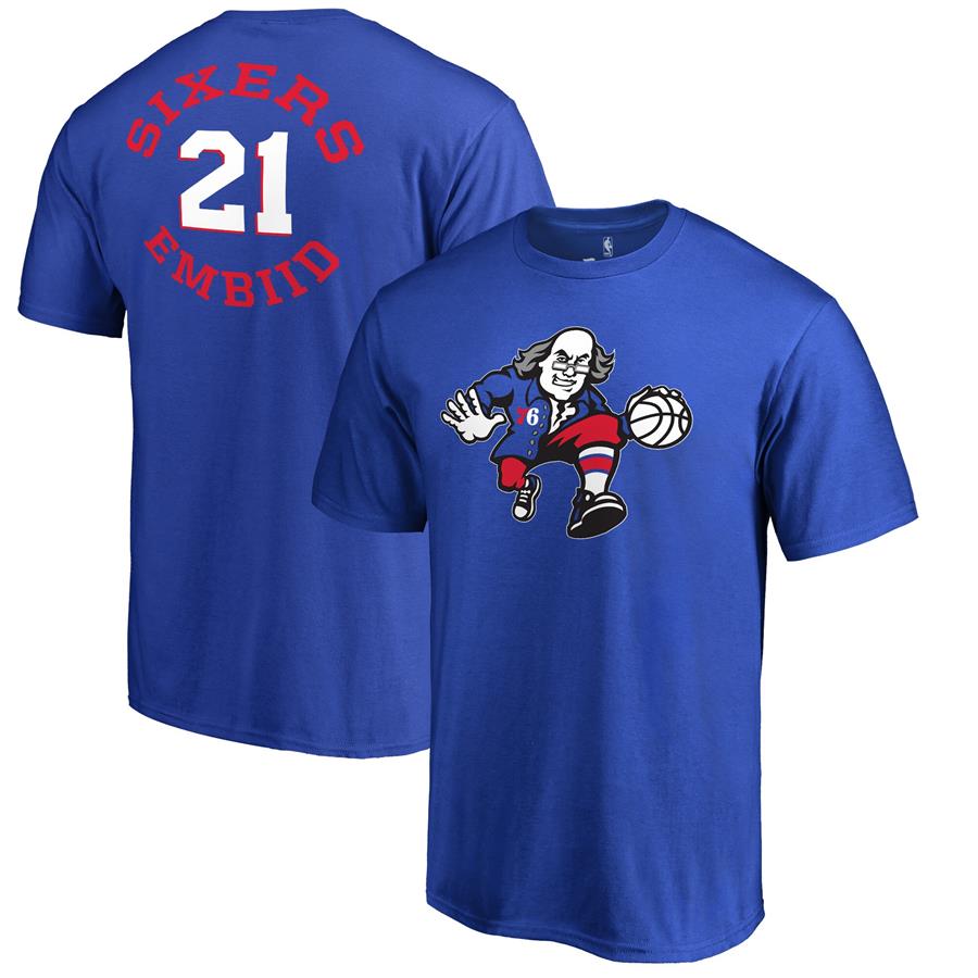 Joel Embiid Philadelphia 76ers Fanatics Branded Round About Name & Number T-Shirt - Royal