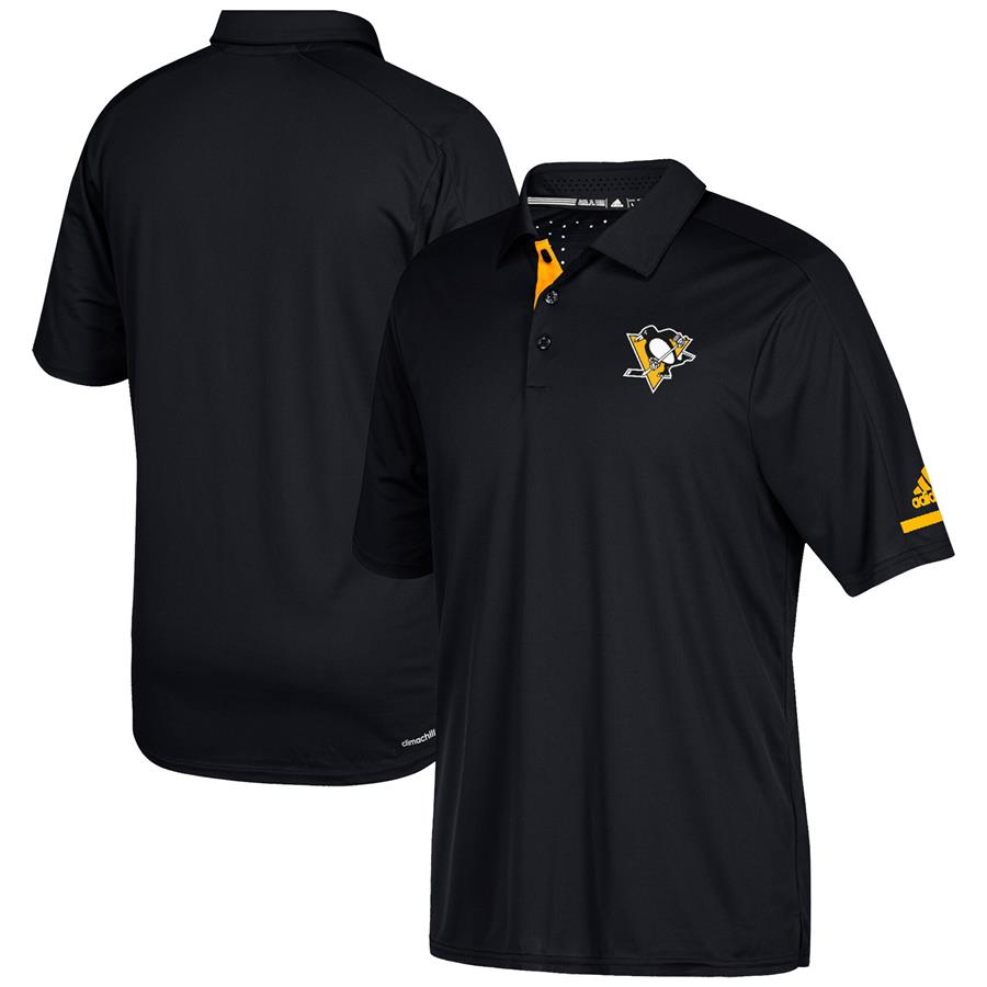Pittsburgh Penguins adidas Authentic Pro Locker Room Polo - Black