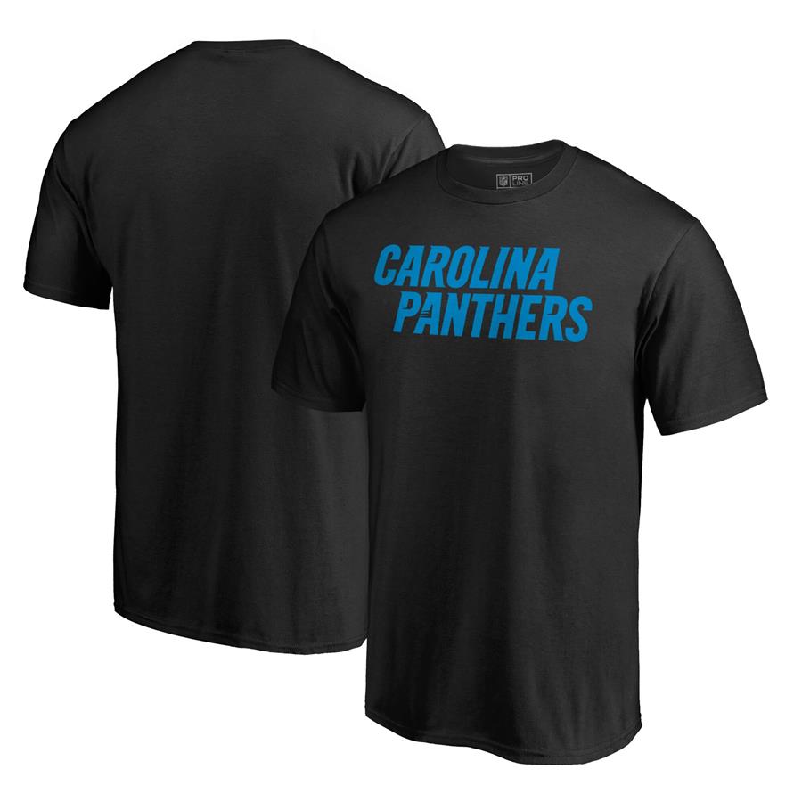 Carolina Panthers NFL Pro Line by Fanatics Branded Wordmark T-Shirt - Black