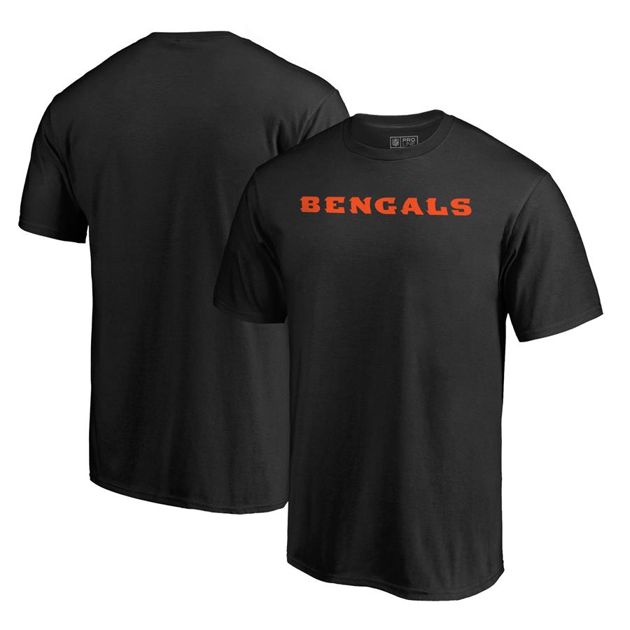 Футболка Cincinnati Bengals NFL Pro Line by Fanatics Branded Wordmark (чёрный)