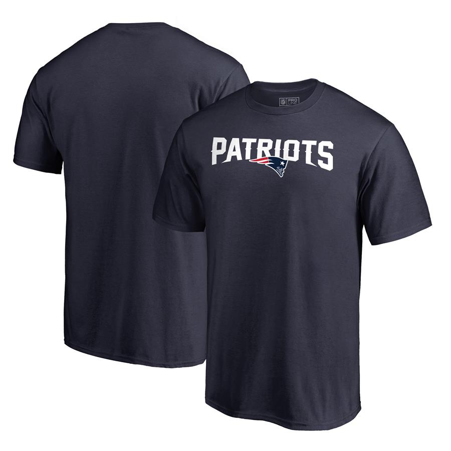 New England Patriots NFL Pro Line by Fanatics Branded Wordmark T-Shirt - Navy