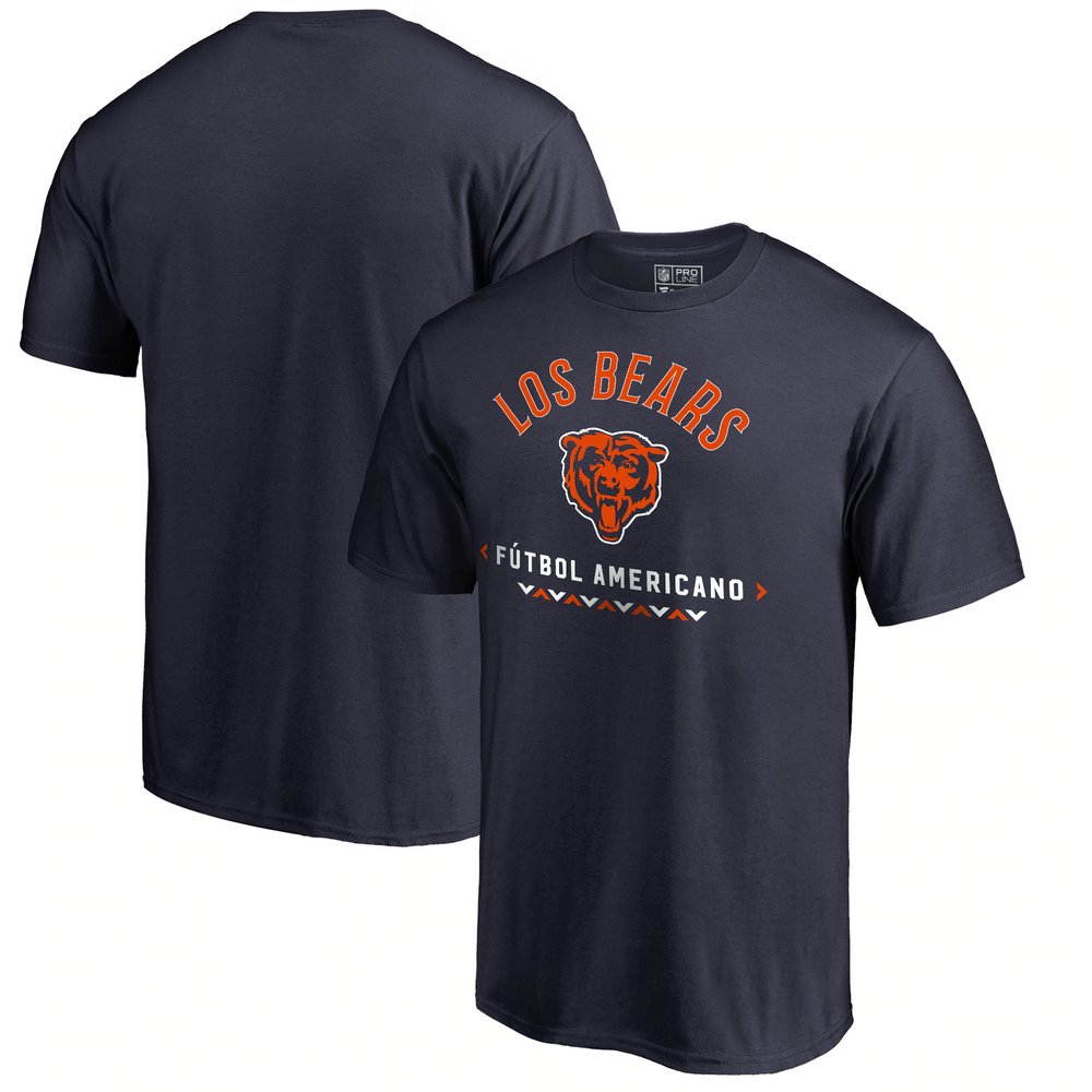 Chicago Bears NFL Pro Line by Fanatics Branded Futbol Americano T-Shirt - Navy