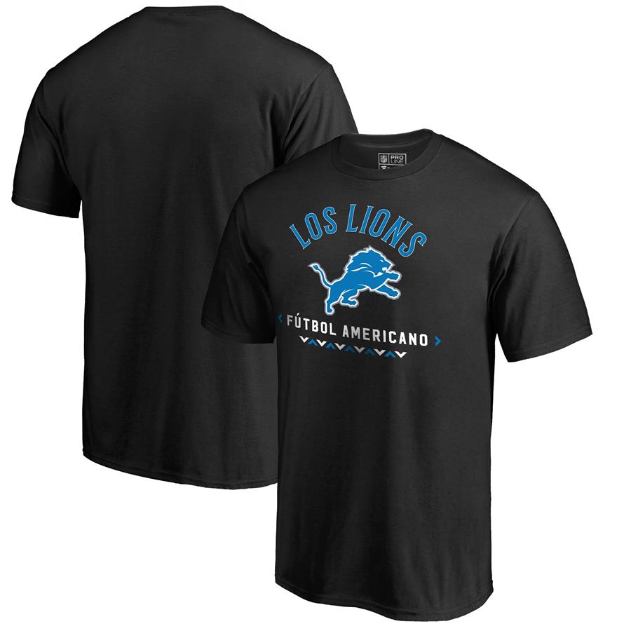 Detroit Lions NFL Pro Line by Fanatics Branded Futbol Americano T-Shirt - Black