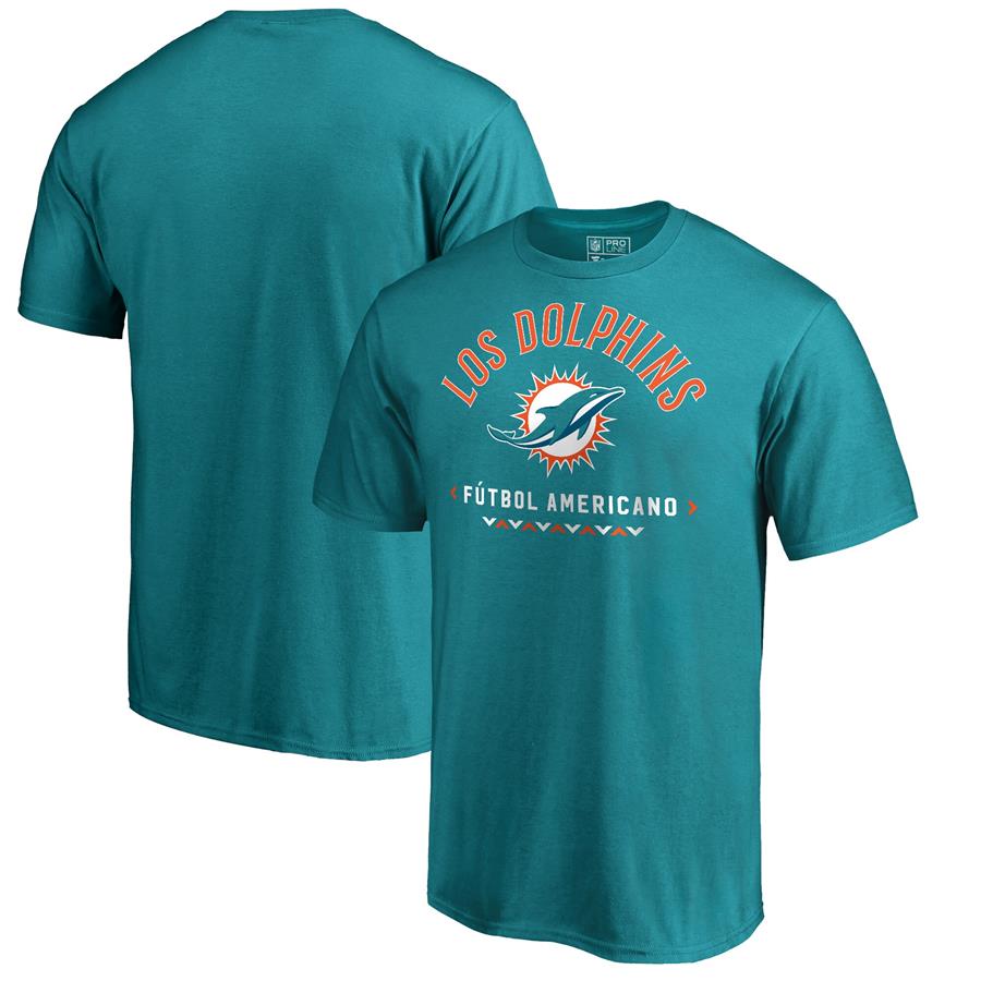 Miami Dolphins NFL Pro Line by Fanatics Branded Futbol Americano T-Shirt - Aqua