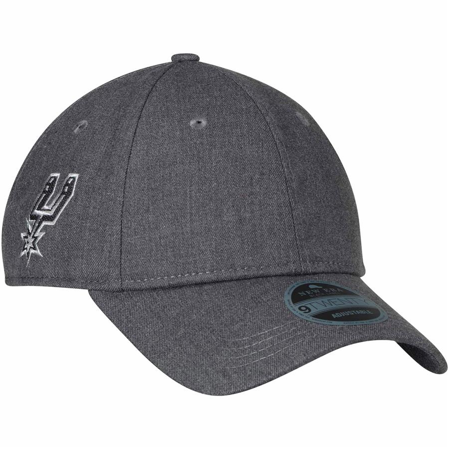 San Antonio Spurs New Era Black Label Series Suiting 9TWENTY Adjustable Hat - Gray