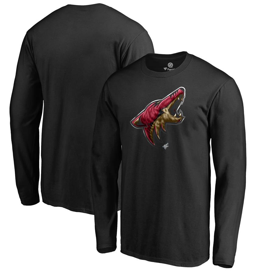 Arizona Coyotes Fanatics Branded Midnight Mascot Long Sleeve T-Shirt - Black