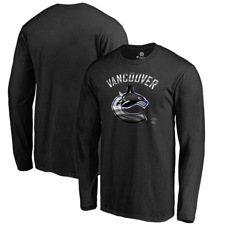 Vancouver Canucks Fanatics Branded Midnight Mascot Long Sleeve T-Shirt - Black