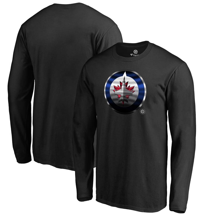 Winnipeg Jets Fanatics Branded Midnight Mascot Long Sleeve T-Shirt - Black