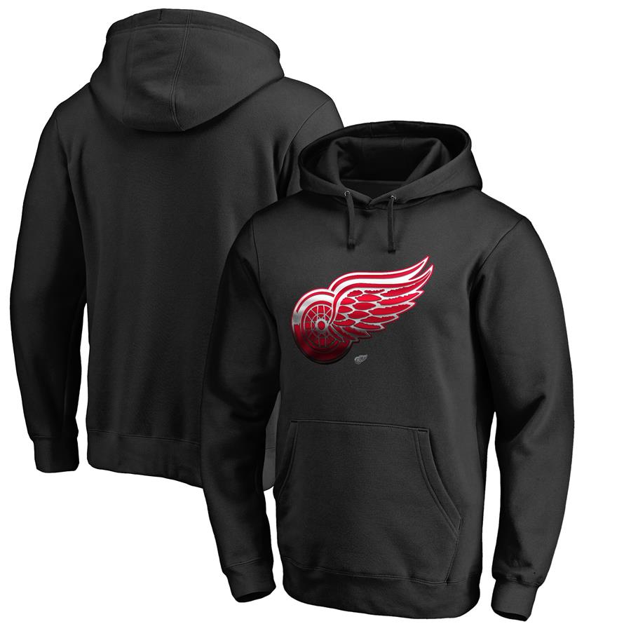 Detroit Red Wings Fanatics Branded Midnight Mascot Pullover Hoodie - Black