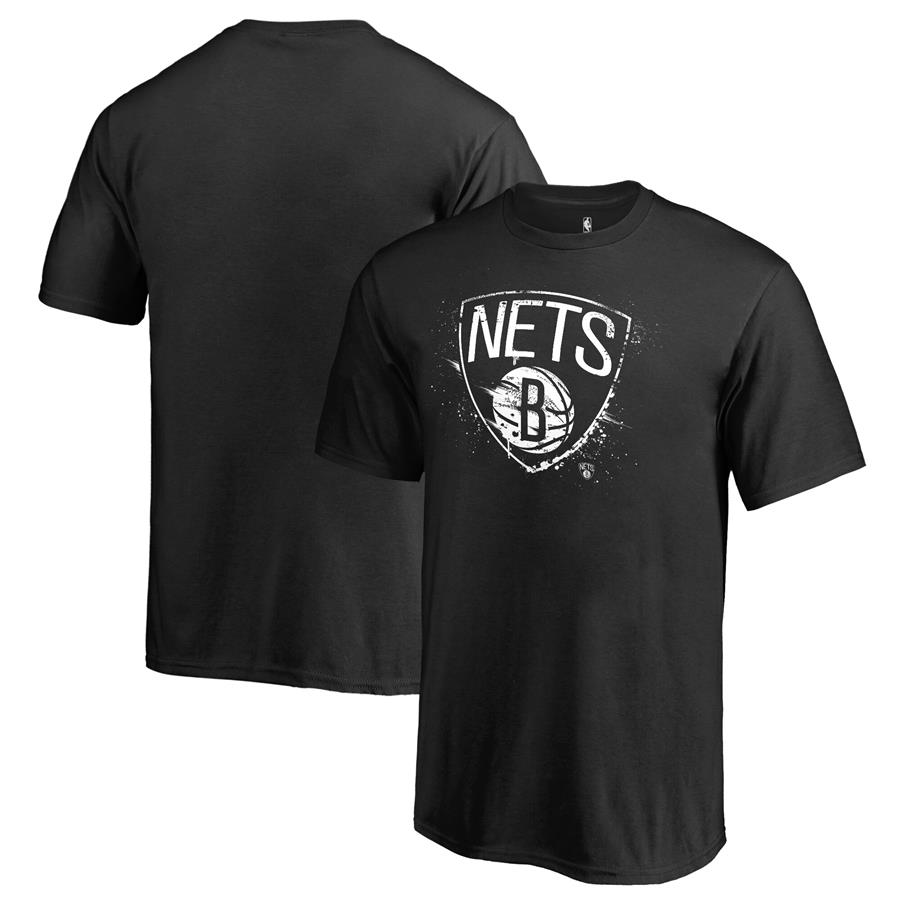 Brooklyn Nets Fanatics Branded Splatter Logo T-Shirt - Black