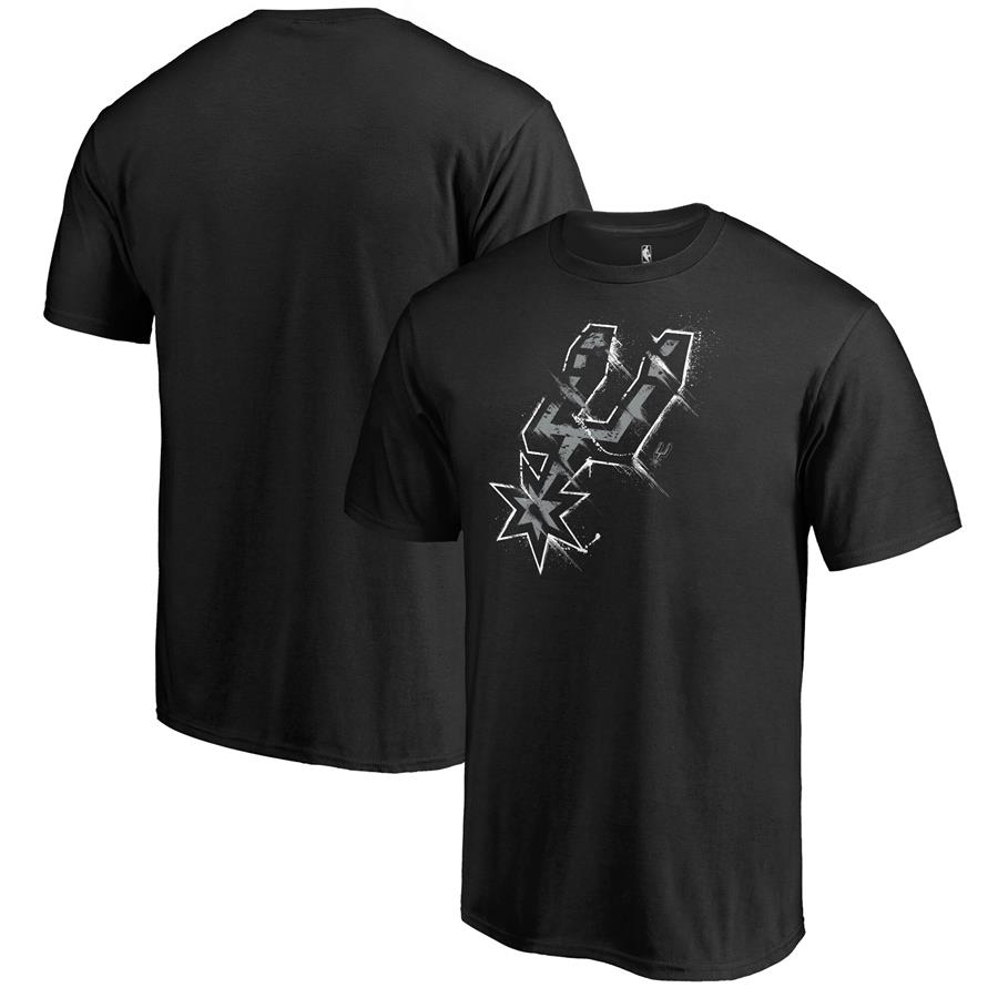 San Antonio Spurs Fanatics Branded Splatter Logo T-Shirt - Black