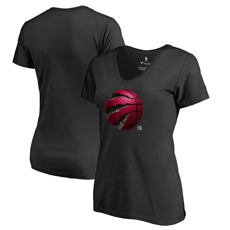 Toronto Raptors Fanatics Branded Women's Midnight Mascot V-Neck T-Shirt - Black