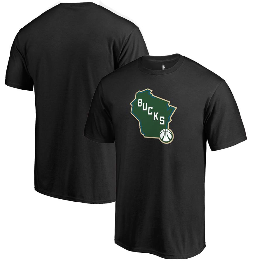 Milwaukee Bucks Fanatics Branded Alternate Logo T-Shirt - Black