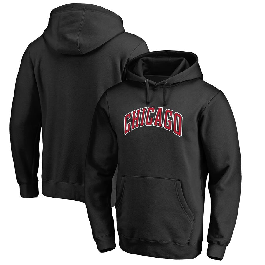 Chicago Bulls Fanatics Branded Alternate Logo Pullover Hoodie - Black