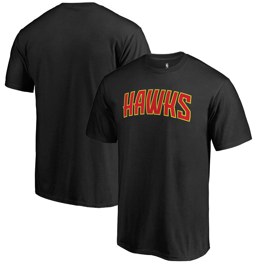 Atlanta Hawks Fanatics Branded Primary Wordmark T-Shirt - Black