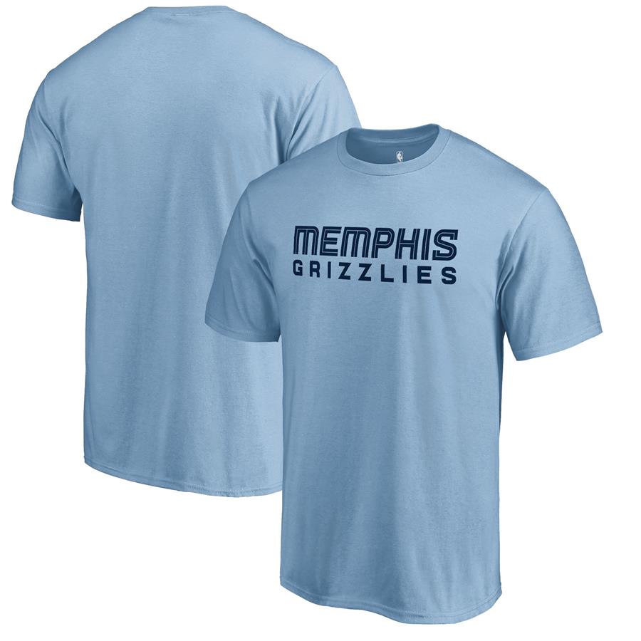 Memphis Grizzlies Fanatics Branded Primary Wordmark T-Shirt - Light Blue
