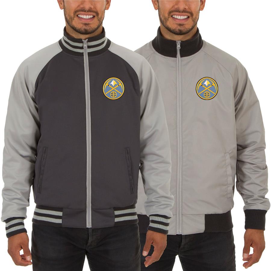 Denver Nuggets JH Design Reversible Track Jacket - Gray