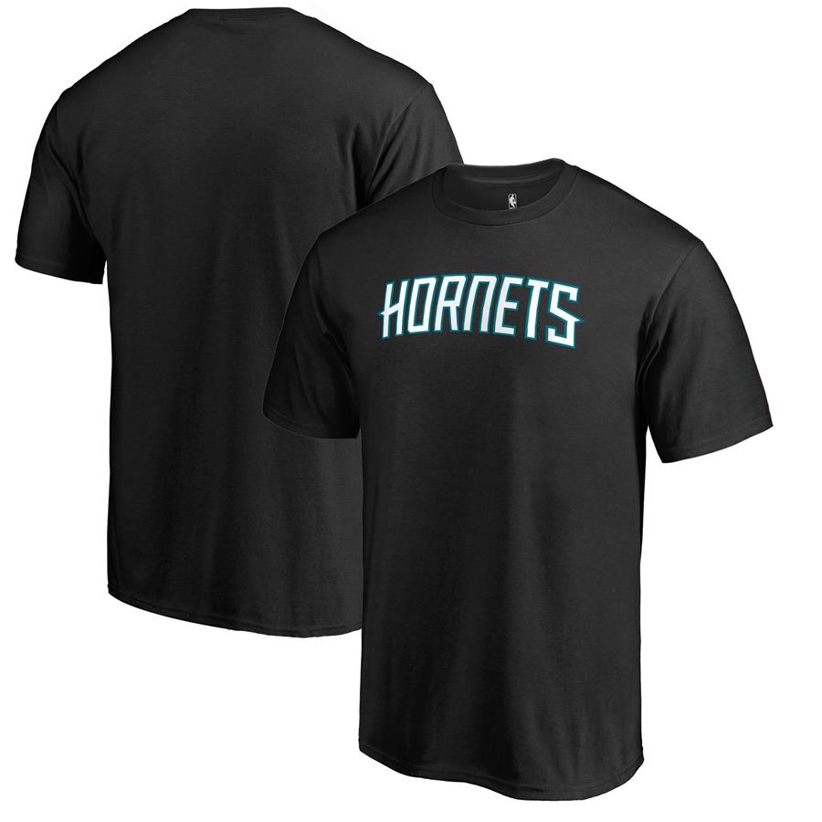 Charlotte Hornets Fanatics Branded Primary Wordmark T-Shirt - Black