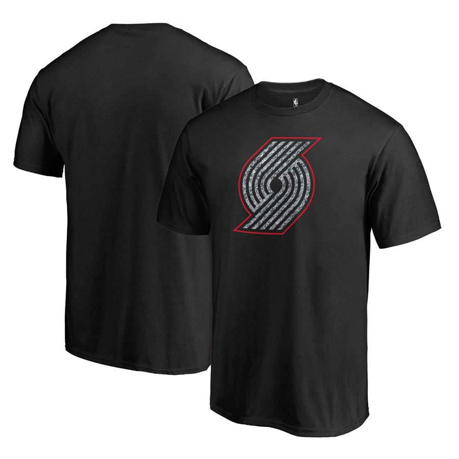 Portland Trail Blazers Fanatics Branded Static Logo T-Shirt - Black