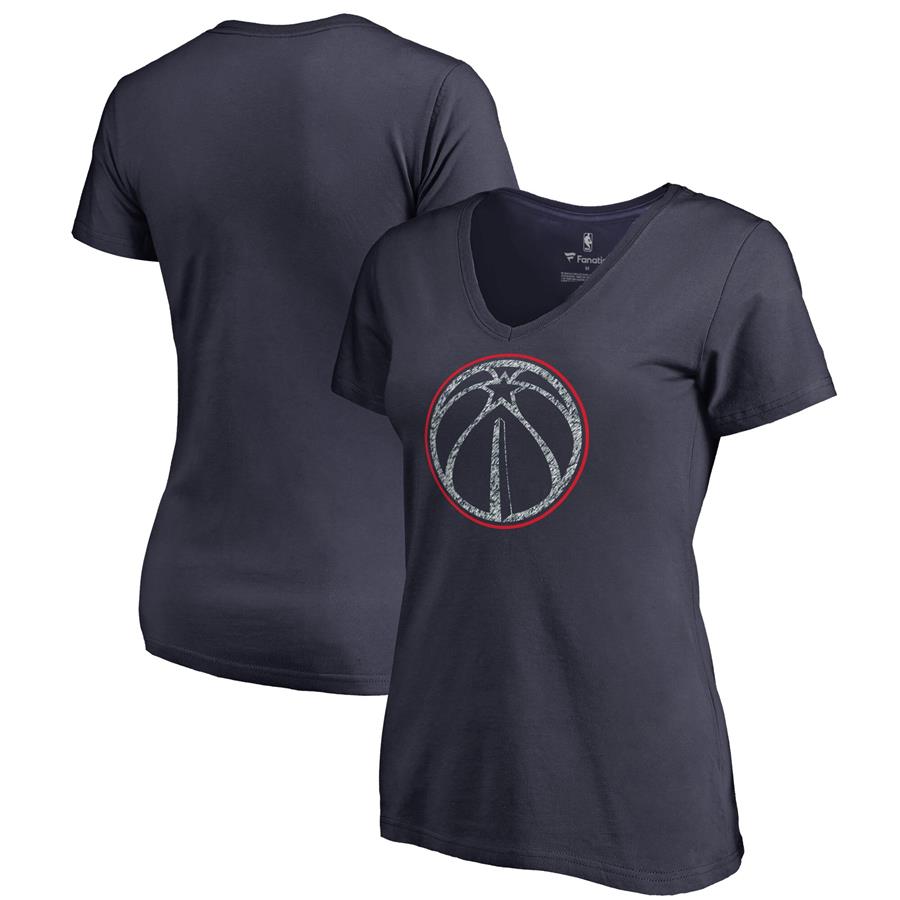 Washington Wizards Fanatics Branded Women's Static Logo V-Neck T-Shirt - Navy