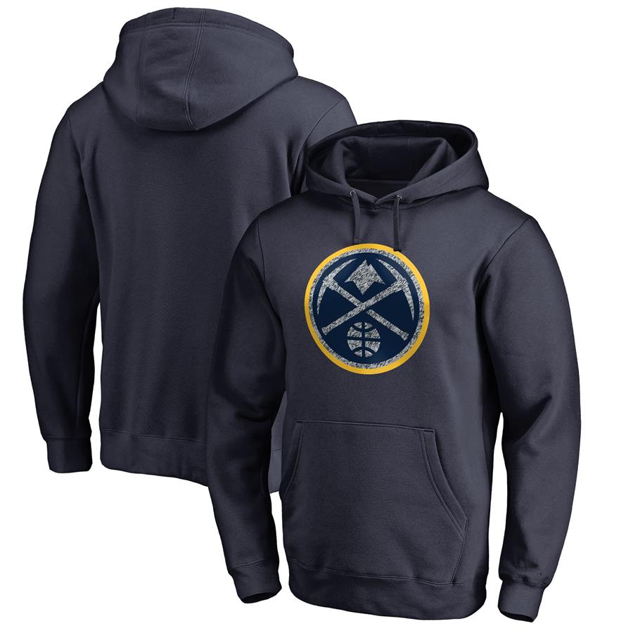 Denver Nuggets Fanatics Branded Static Logo Pullover Hoodie - Navy