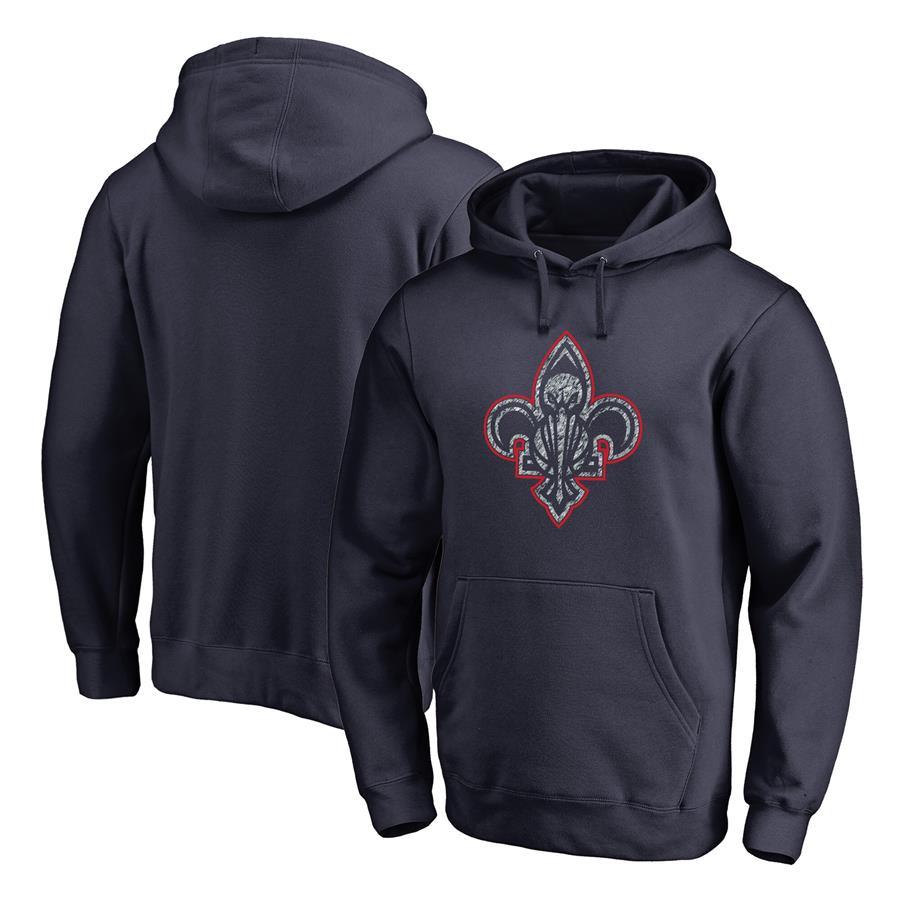 New Orleans Pelicans Fanatics Branded Static Logo Pullover Hoodie - Navy