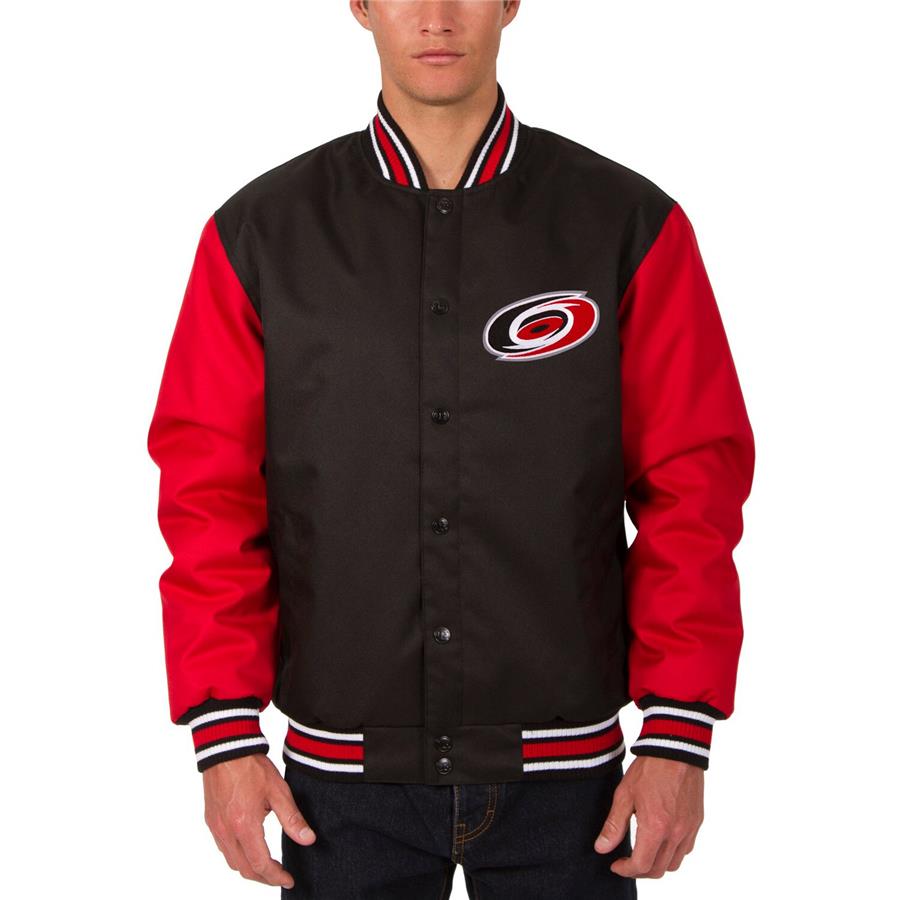 Carolina Hurricanes JH Design Front Hit Poly Twill Jacket - Black