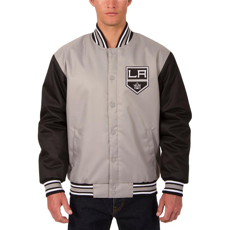 Los Angeles Kings JH Design Front Hit Poly Twill Jacket - Gray