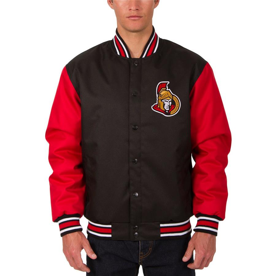 Ottawa Senators JH Design Front Hit Poly Twill Jacket - Black