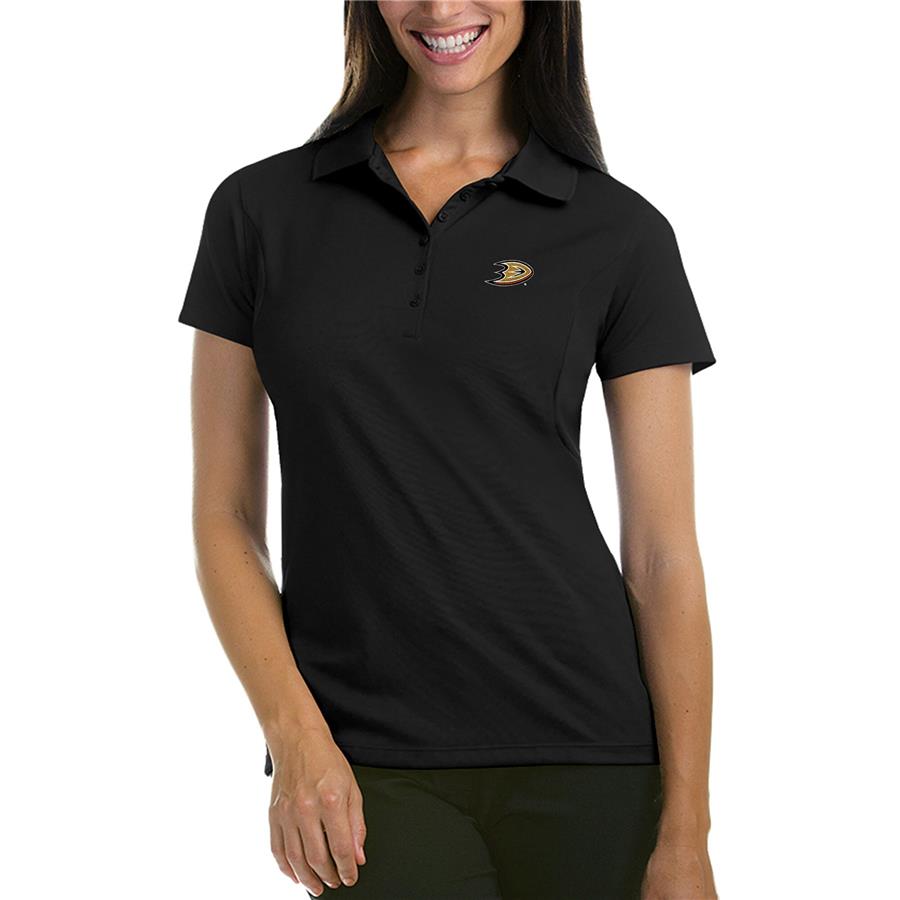 Anaheim Ducks Antigua Women's Pique Performance Polo - Black
