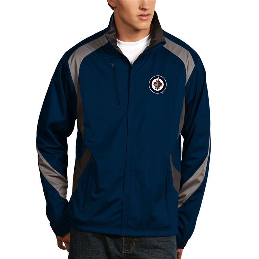 Winnipeg Jets Antigua Tempest Performance Full-Zip Jacket - Navy