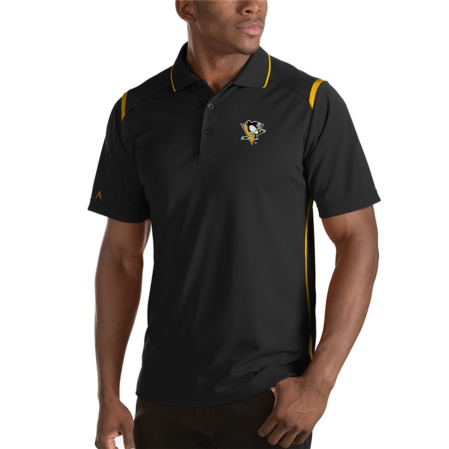Pittsburgh Penguins Antigua Merit Polo - Black