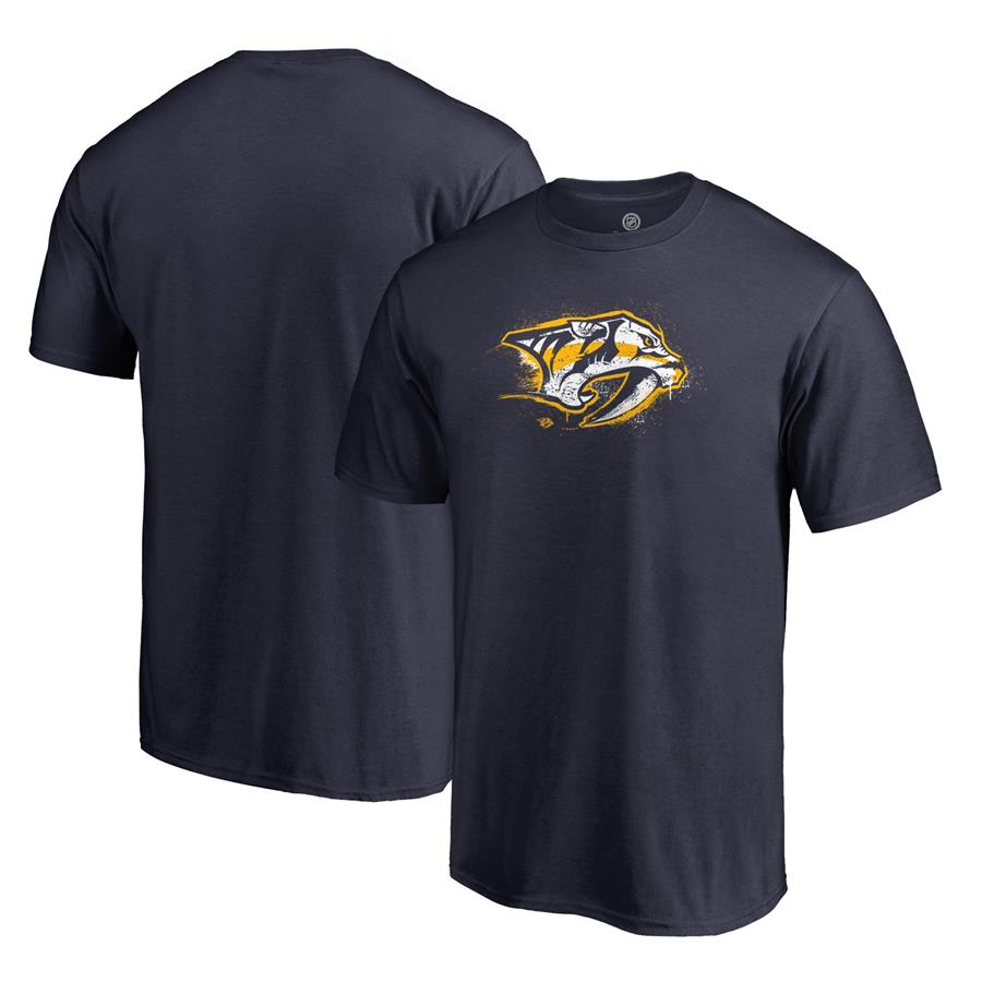 Nashville Predators Fanatics Branded Splatter Logo T-Shirt - Navy
