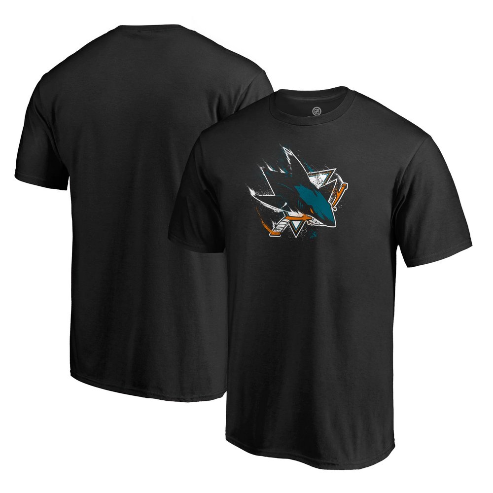 Футболка San Jose Sharks Fanatics Branded Splatter Logo (чёрный)