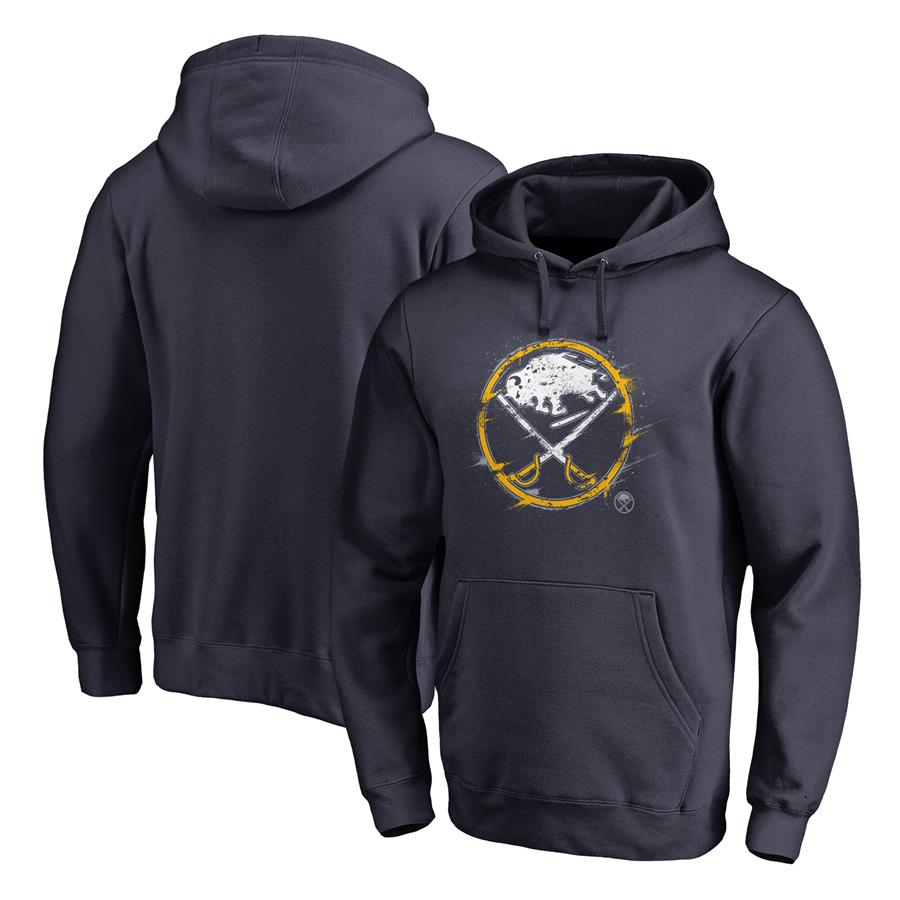 Buffalo Sabres Fanatics Branded Splatter Logo Pullover Hoodie - Navy