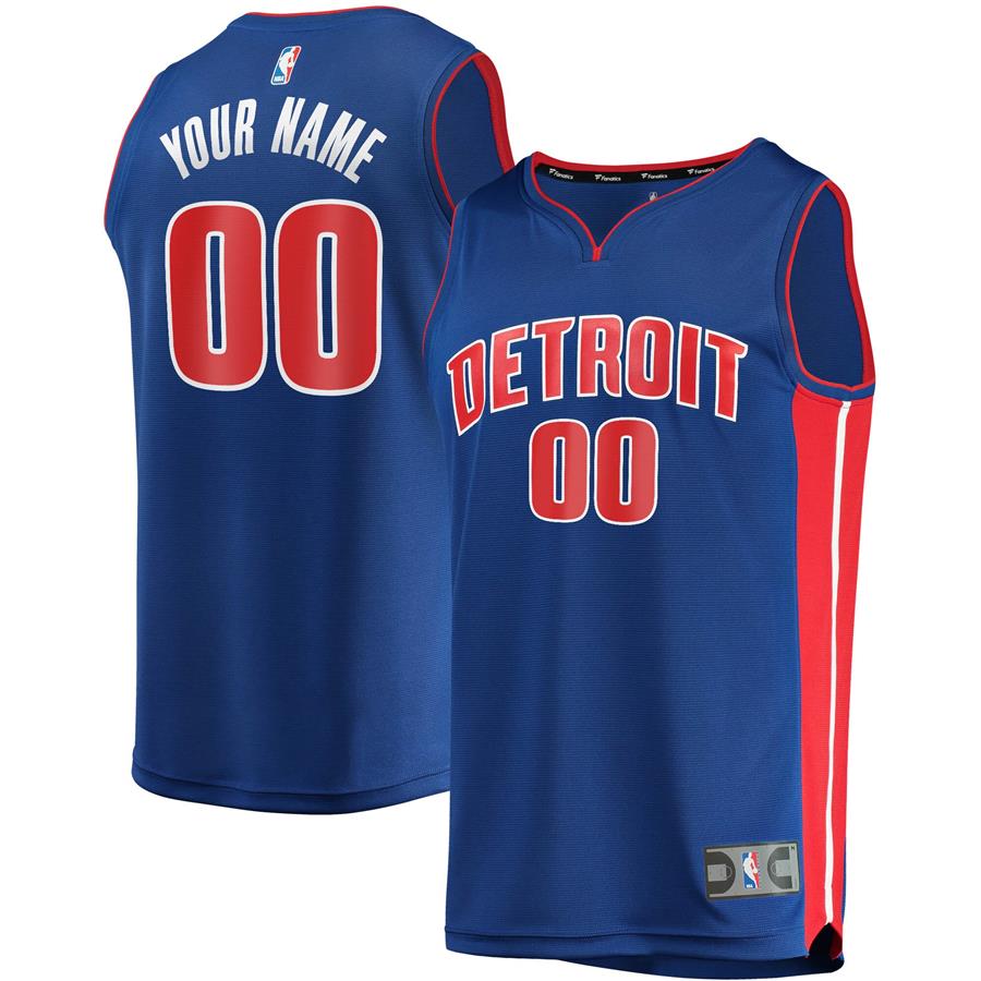 Джерси Detroit Pistons Fanatics Branded Fast Break Custom Replica Blue (Icon Edition)