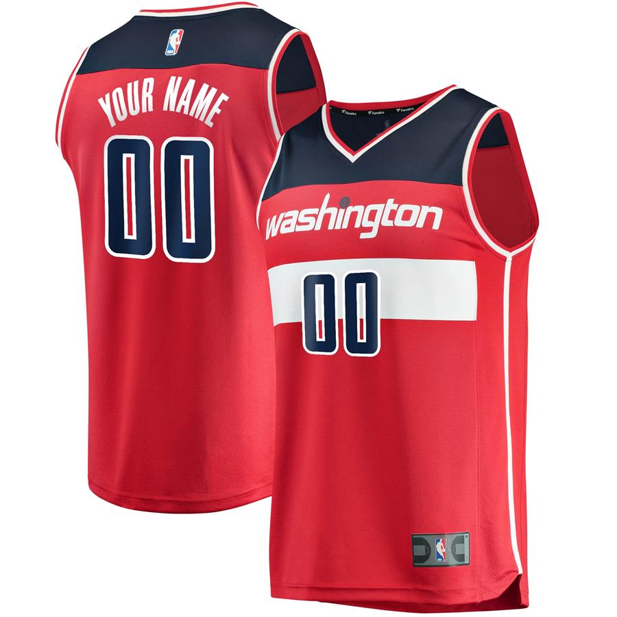 Washington Wizards Fanatics Branded Fast Break Custom Replica Jersey Red - Icon Edition