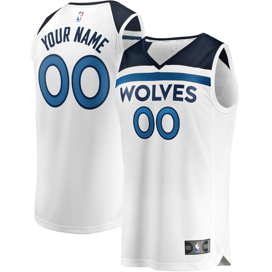 Джерси Minnesota Timberwolves Fanatics Branded Fast Break Custom Replica White (Association Edition)