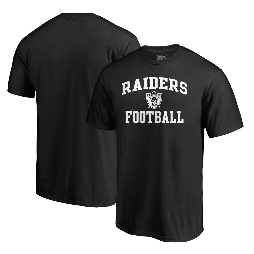 Las Vegas Raiders NFL Pro Line by Fanatics Branded Vintage Collection Victory Arch T-Shirt - Black