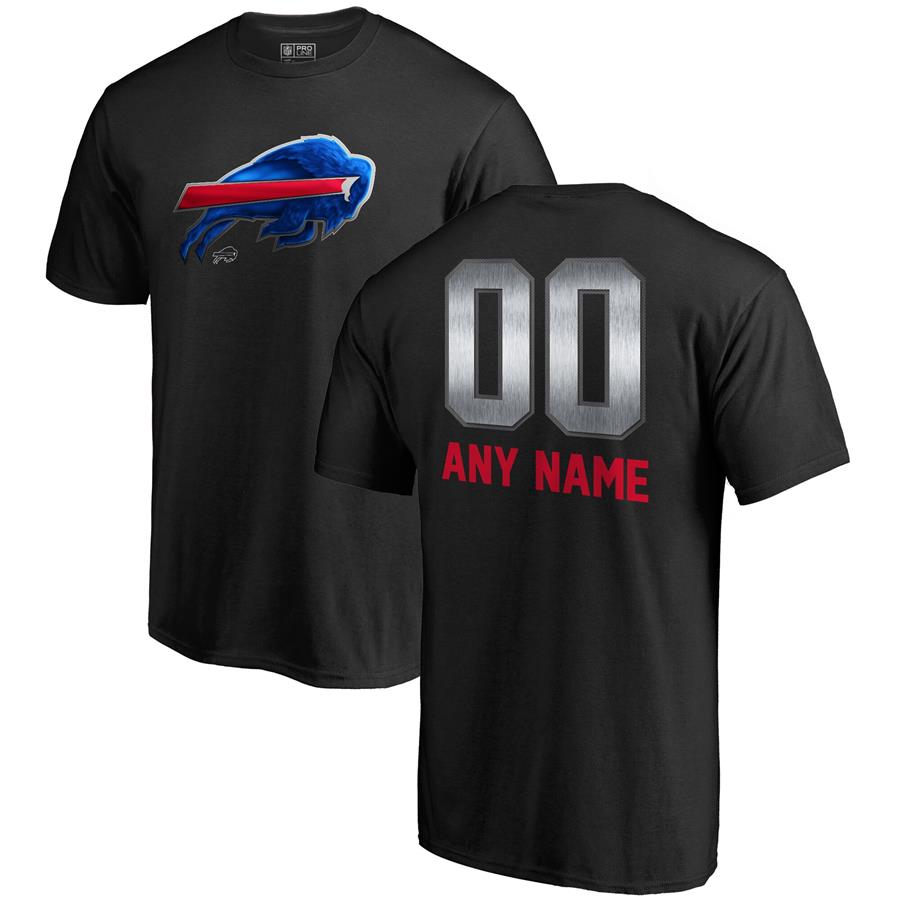 Buffalo Bills NFL Pro Line by Fanatics Branded Personalized Midnight Mascot T-Shirt - Black