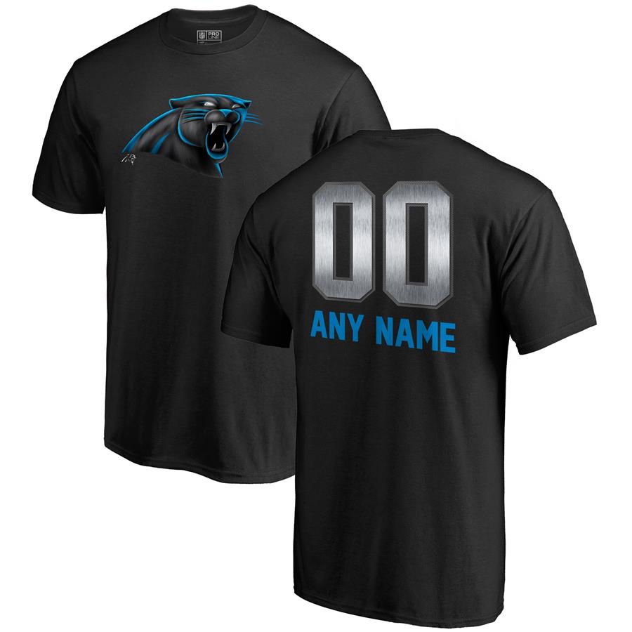 Carolina Panthers NFL Pro Line by Fanatics Branded Personalized Midnight Mascot T-Shirt - Black