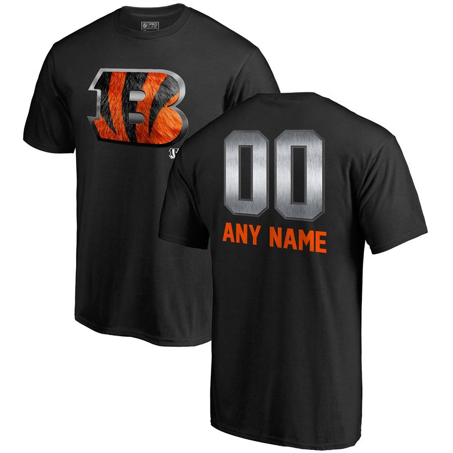 Футболка Cincinnati Bengals NFL Pro Line by Fanatics Branded Personalized Midnight Mascot (чёрный)